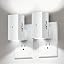 Brightown 2 Pack White Night Lights Plug into Wall, Modern Night Light with Rotating Plug, Dusk to Dawn Sensor, 0-100LM Stepless Dimming Aora Night Light for Hallway Bedroom Bathroom, Soft White
