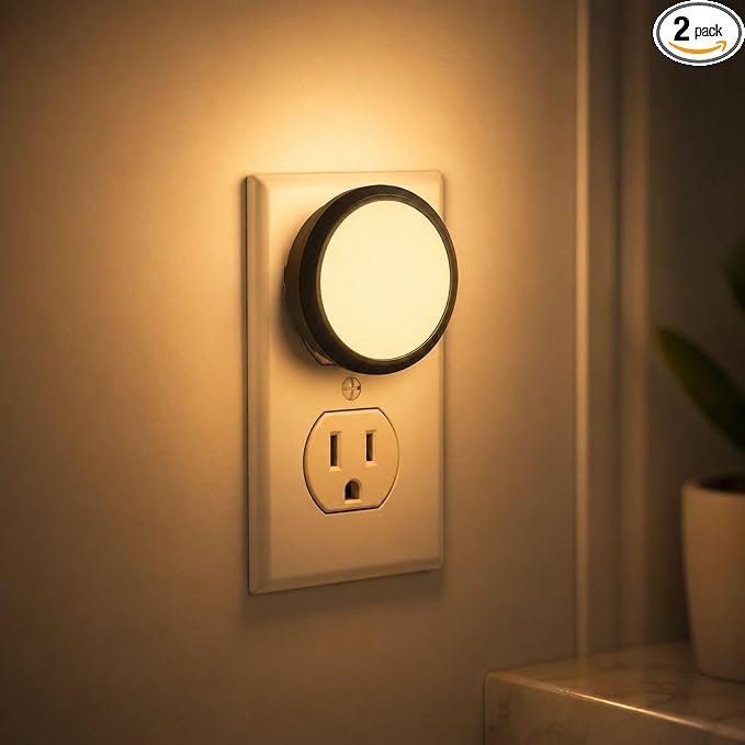 Night Light, Night Lights Plug into Wall, 2 Pack, Plug in Night Light, LED Night Light for Kids, Auto-On/Off for Adults Bathroom, Hallway, Dusk to Dawn Sensor 3000K Soft White, Non-Dimmable